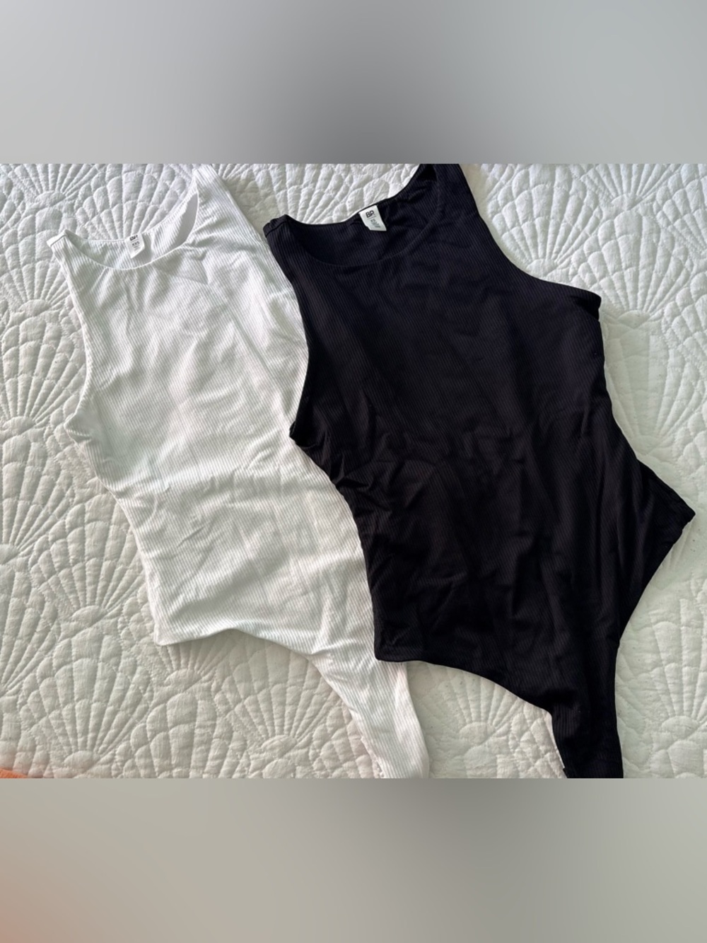 BP B&W High-Neck Ribbed Tank Bodysuit Bundle!